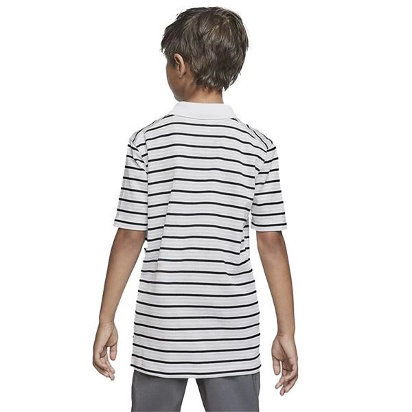 Nike Junior - Boys Dri-Fit Victory Striped Polo Shirt White (100) 2 Nike Junior - Boys Dri-Fit Victory Striped Polo Shirt White (100) - Image 2