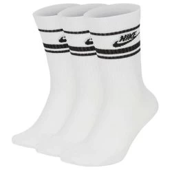 Nike Gents Essential Crew Socks 3-Pack White - Black (103)