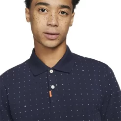 Nike Gents Polo Printed Slim Fit Shirt Obsidian (451) -Sale Nike Online P CU9359NIKESHIRTOBSIDIAN451GENTS 2 L