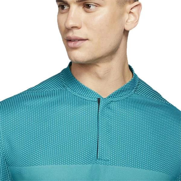 Nike Gents Dri-Fit ADV Tiger Woods Blade Polo Shirt Blustery Blue (467) 2 Nike Gents Dri-Fit ADV Tiger Woods Blade Polo Shirt Blustery Blue (467) - Image 2