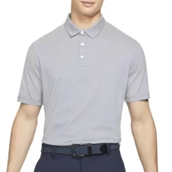 Nike Gents Dri-Fit Player Striped Polo Obsidian (451)