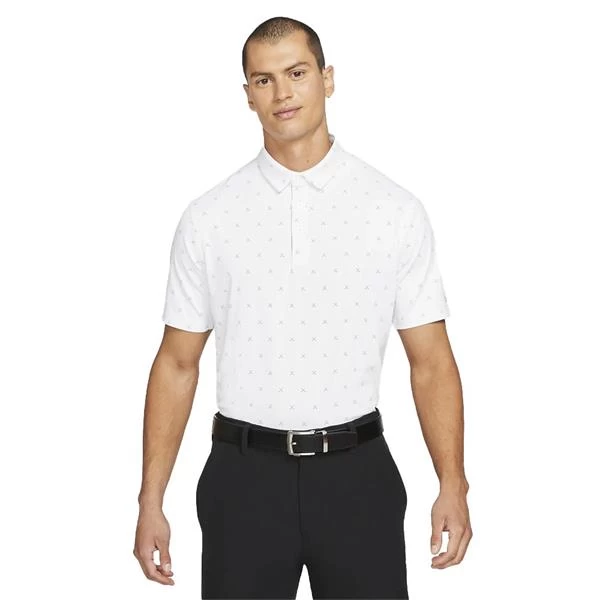 Nike Gents Dri-Fit Player Printed Polo Shirt White (100) 1 Nike Gents Dri-Fit Player Printed Polo Shirt White (100)