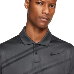 Nike Gents Dri-FIT Vapor Printed Polo Shirt Dark Smoke Grey - Black (070) -Sale Nike Online P DH0791NIKESHIRTGREYBLACK070GENTS 3 L
