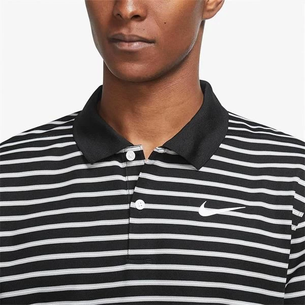 Nike Gents Dri-FIT Victory Stripe Polo Shirt Black (010) 3 Nike Gents Dri-FIT Victory Stripe Polo Shirt Black (010) - Image 3