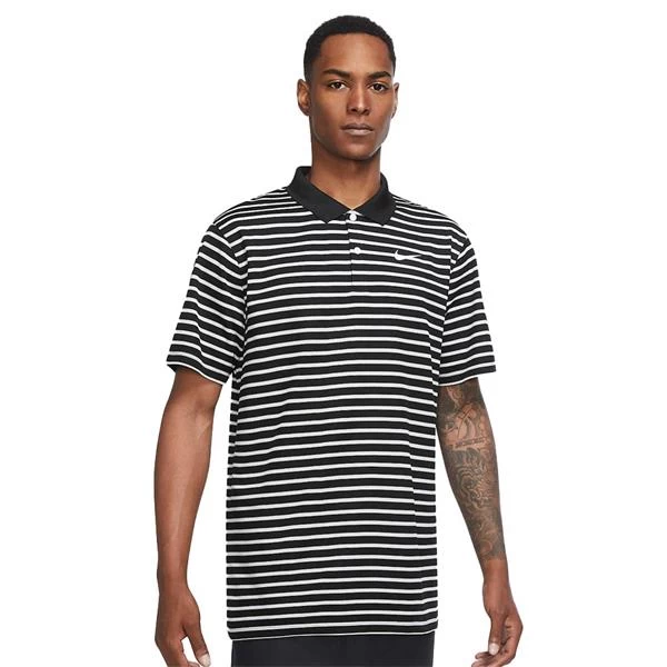 Nike Gents Dri-FIT Victory Stripe Polo Shirt Black (010) 1 Nike Gents Dri-FIT Victory Stripe Polo Shirt Black (010)