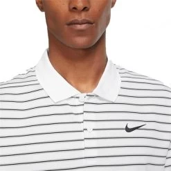 Nike Gents Dri-FIT Victory Stripe Polo Shirt White (100) -Sale Nike Online P DH0829NIKESHIRTWHITE100GENTS 2 L