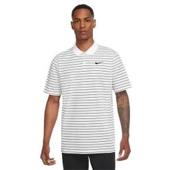 Nike Gents Dri-FIT Victory Stripe Polo Shirt White (100)