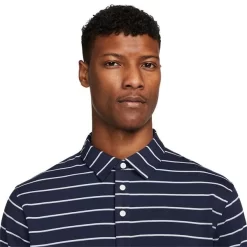 Nike Gents Dri-FIT Player Striped Polo Shirt Navy (451) -Sale Nike Online P DH0891NIKESHIRTNAVY451GENTS 3 L
