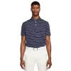 Nike Gents Dri-FIT Player Striped Polo Shirt Navy (451)