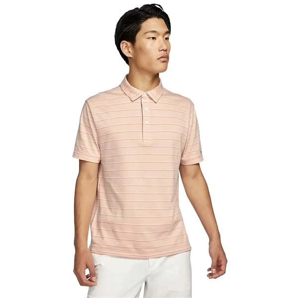 Nike Gents Dri-FIT Player Striped Polo Shirt Arctic Orange - Brushed Silver (800) 1 Nike Gents Dri-FIT Player Striped Polo Shirt Arctic Orange - Brushed Silver (800)