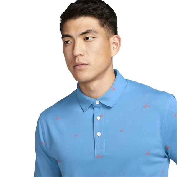 Nike Gents Dri-FIT Player Print Polo Shirt Blue (469) 3 Nike Gents Dri-FIT Player Print Polo Shirt Blue (469) - Image 3