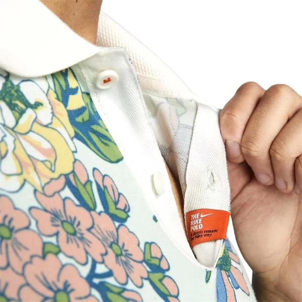 Nike Gents Dri-FIT Floral Print Polo Shirt Barely Green - Sail - Marina (394) 5 Nike Gents Dri-FIT Floral Print Polo Shirt Barely Green - Sail - Marina (394) - Image 5