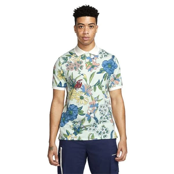 Nike Gents Dri-FIT Floral Print Polo Shirt Barely Green - Sail - Marina (394) 1 Nike Gents Dri-FIT Floral Print Polo Shirt Barely Green - Sail - Marina (394)