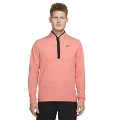 Nike Gents Dri-FIT Victory Heather ½ Zip Top Orange (814)