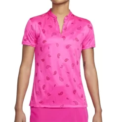 Nike Ladies Dri-FIT Victory Printed Polo Pink Prime (642)