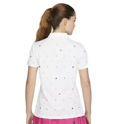 Nike Ladies Dri-FIT Victory Printed Polo White (100) -Sale Nike Online P DH2054NIKELDSDRIFITVICTORYPOLOWHITE 2 L