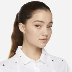 Nike Ladies Dri-FIT Victory Printed Polo White (100) -Sale Nike Online P DH2054NIKELDSDRIFITVICTORYPOLOWHITE 4 L