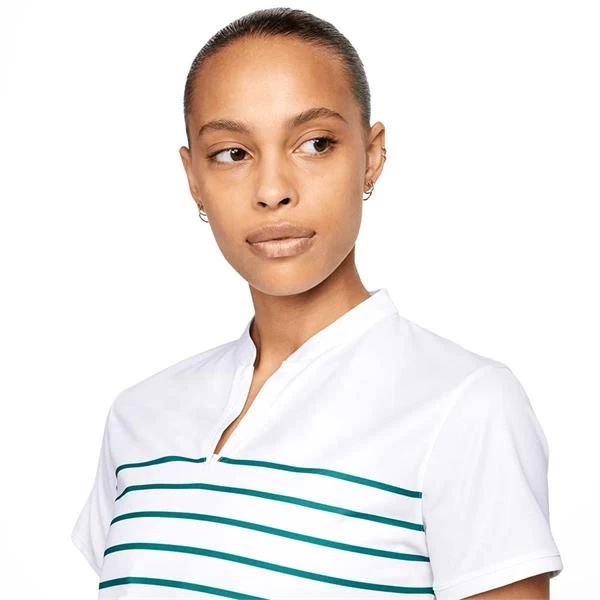 Nike Ladies Dri-FIT Victory Stripe Polo Shirt White (100) 4 Nike Ladies Dri-FIT Victory Stripe Polo Shirt White (100) - Image 4
