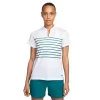 Nike Ladies Dri-FIT Victory Stripe Polo Shirt White (100)