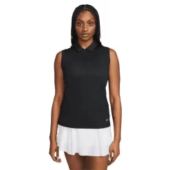 Nike Ladies Dri-FIT Victory Sleeveless Polo Shirt Black (010)