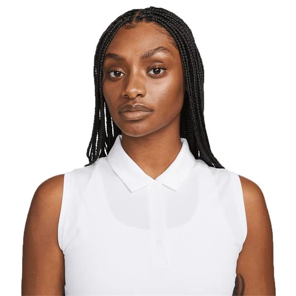 Nike Ladies Dri-FIT Victory Sleeveless Polo Shirt White (100) 4 Nike Ladies Dri-FIT Victory Sleeveless Polo Shirt White (100) - Image 4