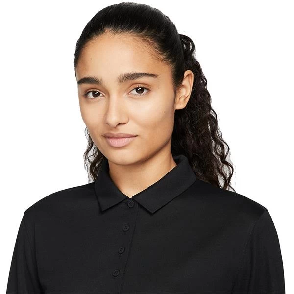Nike Ladies Dri-Fit Victory Long Sleeve Polo Shirt Black (010) 4 Nike Ladies Dri-Fit Victory Long Sleeve Polo Shirt Black (010) - Image 4