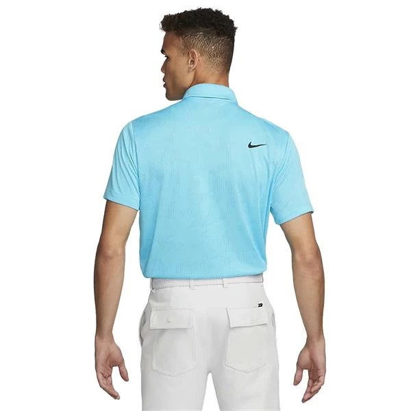Nike Gents Dri-FIT Tour Jacquard Polo Shirt Baltic Blue Black (416) 2 Nike Gents Dri-FIT Tour Jacquard Polo Shirt Baltic Blue Black (416) - Image 2