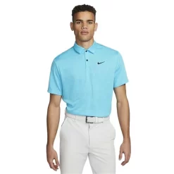 Nike Gents Dri-FIT Tour Jacquard Polo Shirt Baltic Blue Black (416)