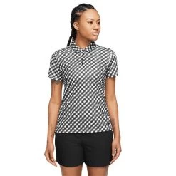 Nike Ladies Dri-FIT Victory Printed Polo Shirt Black (010)