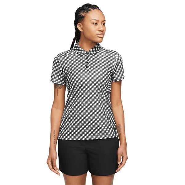 Nike Ladies Dri-FIT Victory Printed Polo Shirt Black (010) 1 Nike Ladies Dri-FIT Victory Printed Polo Shirt Black (010)