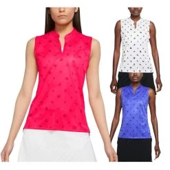 Nike Dri-Fit Victory Printed Sleeveless Golf Polo 2021 Women