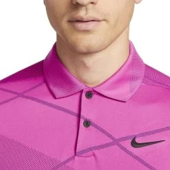 Nike Dri-FIT Vapor Stripe Jacquard Golf Polo 2022 -Sale Nike Online ann2987 pink prime black 4 83033.1669101525