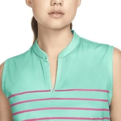 Nike Dri-FIT Victory Striped Sleeveless Golf Polo 2022 Women -Sale Nike Online ann2995 washed teal pink prime 3 79403.1669105971