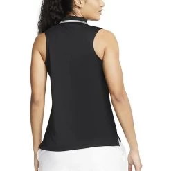 Nike Dri Fit Victory Sleeveless Golf Polo 2020 Women -Sale Nike Online via0575 black white 2 95025.1580460293