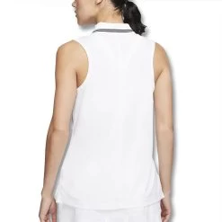 Nike Dri Fit Victory Sleeveless Golf Polo 2020 Women -Sale Nike Online via0575 white black 2 75868.1580460319